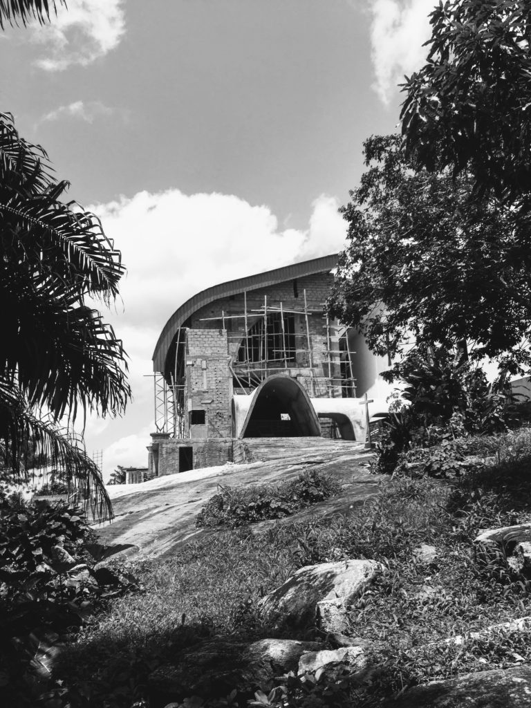 Cathedral at Mt Febe, under construction